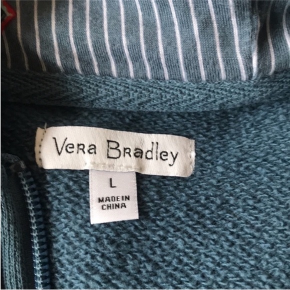 Very Bradley Long‎ Sleeve Front Zip Hooded Sweatshirt Jacket - Picture 10 of 14